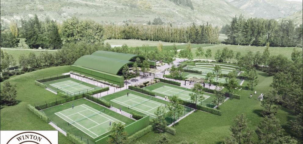 An artist’s impression of the Winton Tennis Academy proposed to be built in Queenstown by...