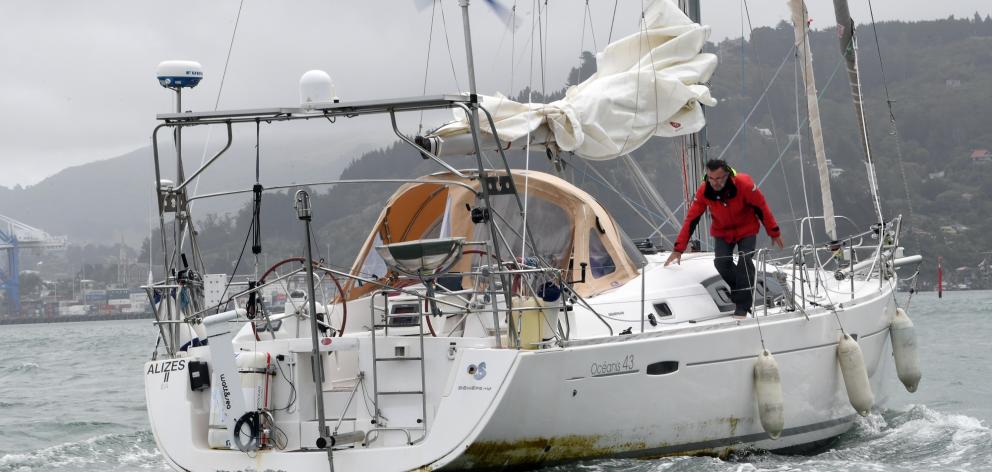 Francis Tolan, who is taking part in the inaugural La Longue Route solo circumnavigation sailing...