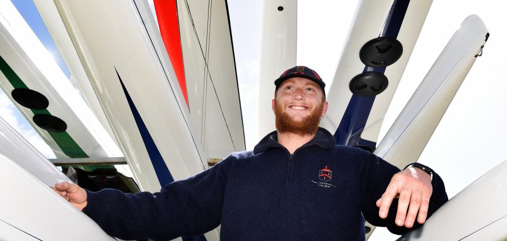 Rower Bryce Abernethy is on the way back after a freak thumb injury. Photo: Peter McIntosh
