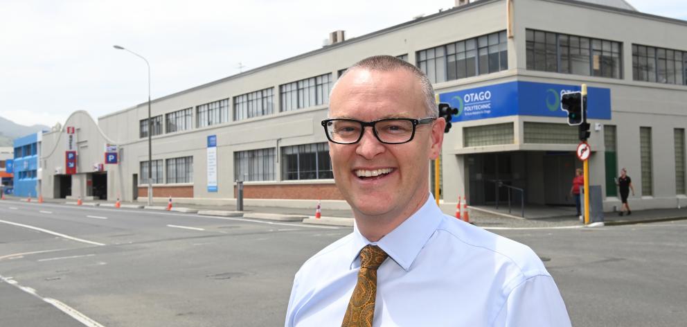 Health Minister David Clark at the proposed site of Dunedin’s new hospital. Photo: Linda Robertson