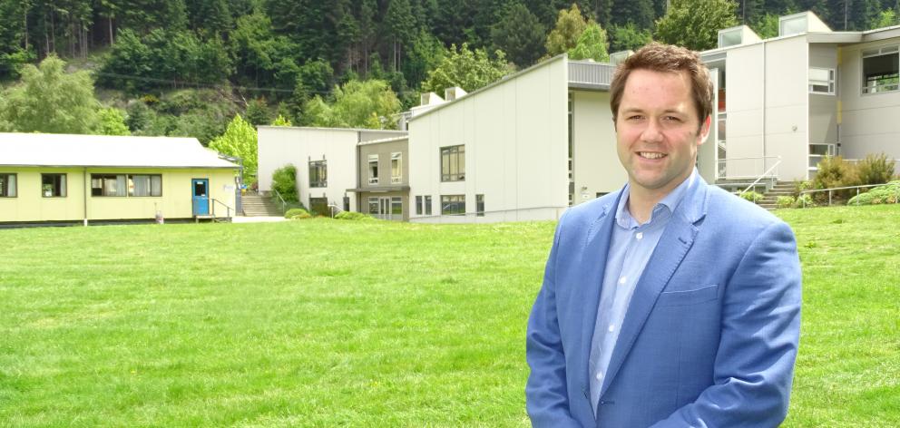 Clutha-Southland MP Hamish Walker in front of the former Wakatipu High School, where it is...