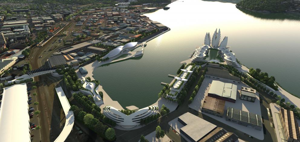 Architecture Van Brandenburg’s proposal for development of the Steamer Basin area. Image:...