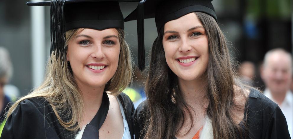 Queenstown twins Taylor and Olivia Bain (21) graduated with a bachelor of arts and bachelor of...