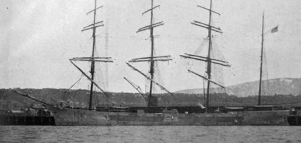 The American barque, John Ena, the largest sailing craft yet to have visited Dunedin. — Otago...
