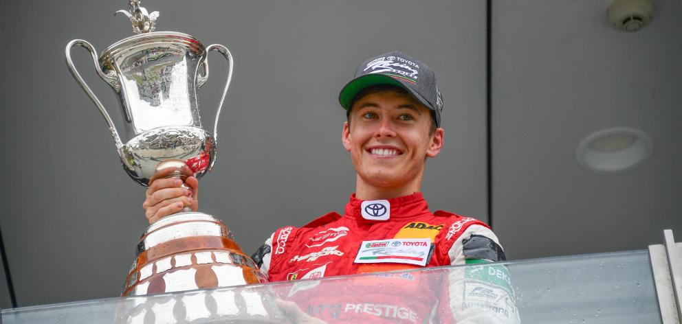 New Zealander Marcus Armstrong adds his name to the New Zealand Motor Cup. Photo: Bruce Jenkins