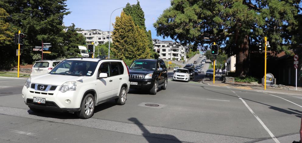  Cars head down Queenstown's Stanley St yesterday. The tourism hot spot hosted 2.6 million guest...