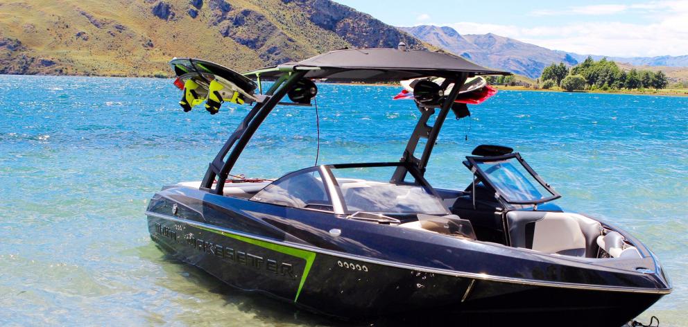 The wake-setter Malibu jet-boat can create waves up to 1.5m. Photo: Supplied