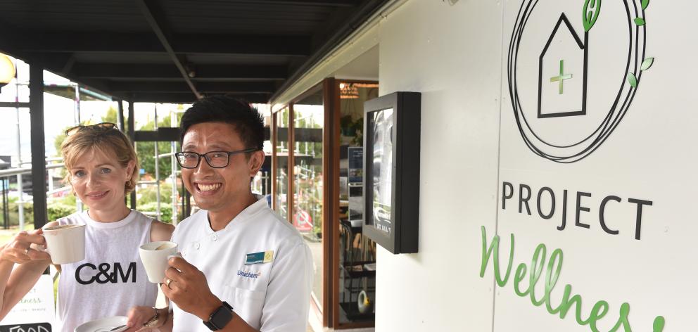 Amy and Andrew Hou at their Roslyn cafe, which has been forced to change its name. Photo: Peter McIntosh