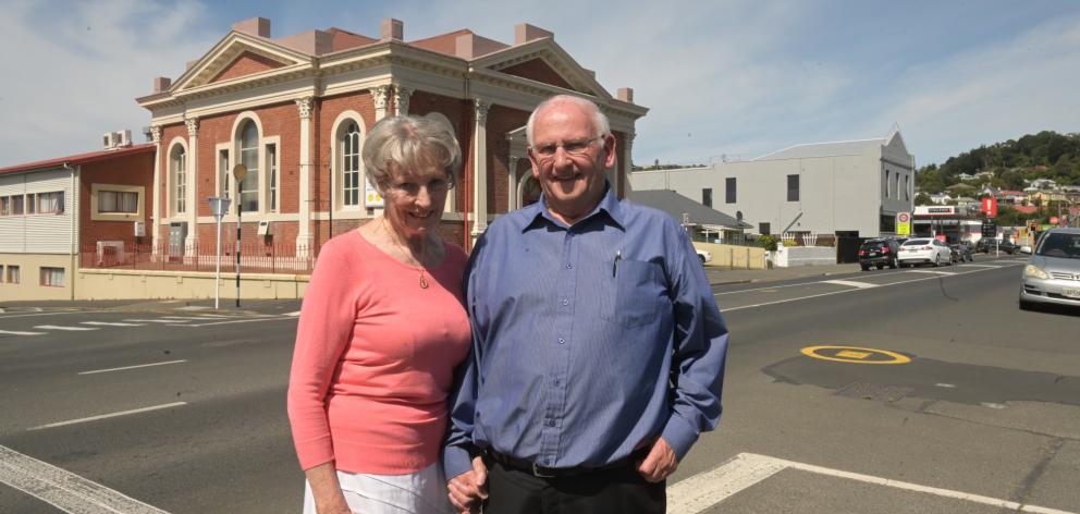 Caversham Baptist senior pastor Roly Scott and his wife, Trudy, stand outside the church after a...