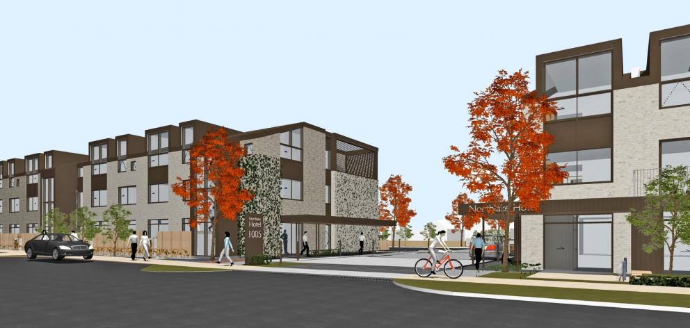 The hotel proposed for the Northlake area of Wanaka. Image: Supplied