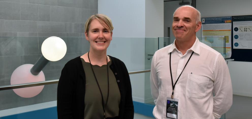 Researchers Dr Christina McGraw and Prof Cliff Laws at the University of Otago. PHOTO: GREGOR...