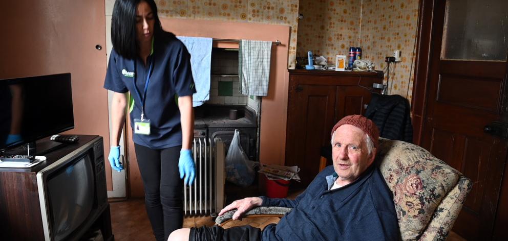 Care from health workers such as Helen Cockerell mean Brian Sinclair (87) can continue to live in...