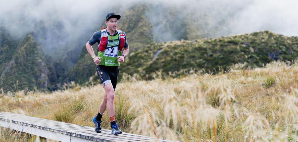 Dougal Allan competes in the mountain running stage of the 1 day individual competition during the 2019 Kathmandu Coast to Coast. Photo: Getty Images