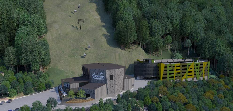 The new lower gondola terminal and multi-storey car park in Brecon St in Queenstown. 