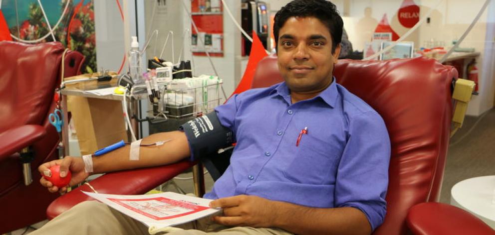 Abhinay Verma is a first time donor in New Zealand and said he wanted to help. Photo: RNZ