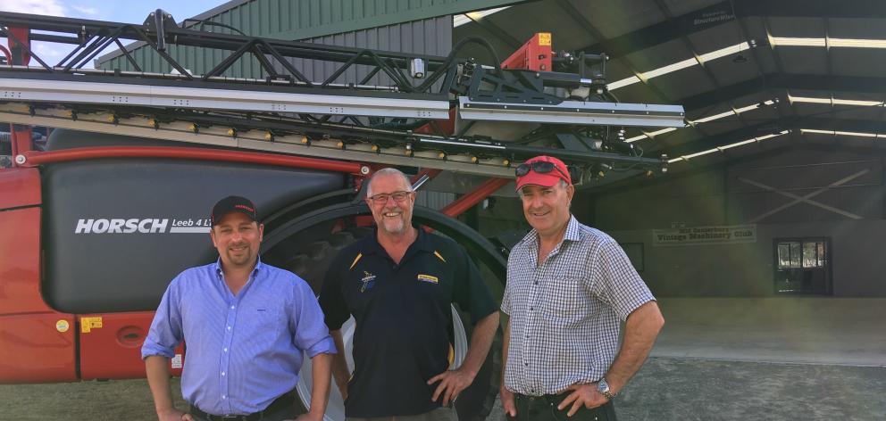 During Norwood’s three-day training session at the Canterbury Vintage Machinery Club’s site at the Ashburton A&P Association showgrounds last week are (from left) Horsch technical specialist Roland Neumaier, of Bavaria, Norwood technical support Chris B During Norwood’s three-day training session at the Canterbury Vintage Machinery Club’s site at the Ashburton A&P Association showgrounds last week are (from left) Horsch technical specialist Roland Neumaier, of Bavaria, Norwood technical support Chris B
