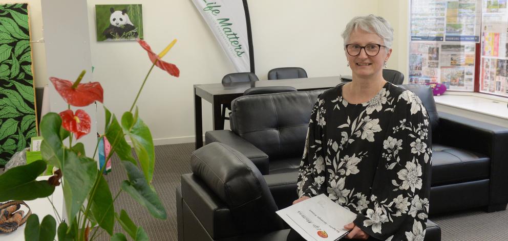 Life Matters Suicide Prevention Trust chairwoman Corinda Taylor sits in the new Hope Centre which...
