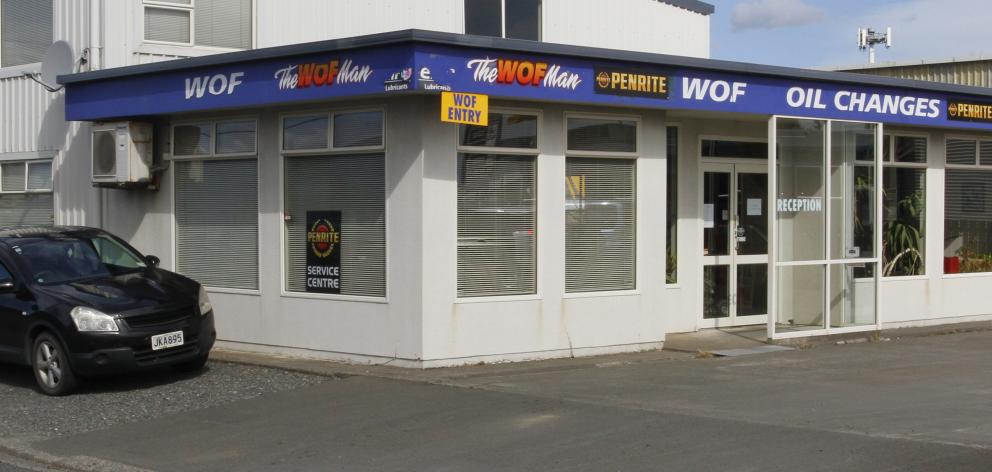 After the NZTA revoked Donald Stewart McLean's vehicle inspecting authority and that of his Invercargill inspecting organisation, The WOF Man Ltd, a sign stuck on the door read: "Closed Till Further Notice''. Photo: Giordano Stolley