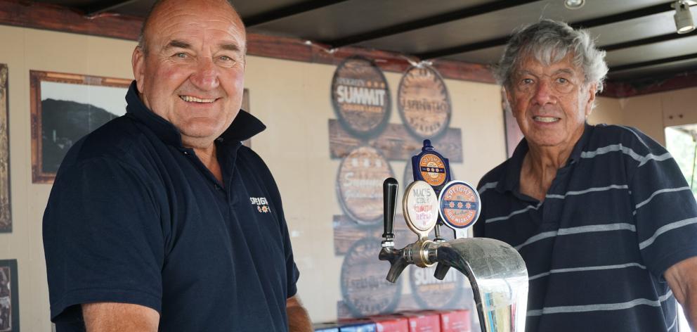 The bar is likely to be a popular spot for many tired cavalcaders today. Lake Hawea duo Dave...