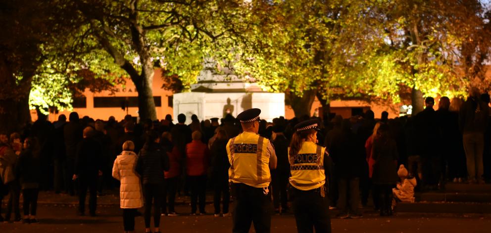 The 2019 Anzac Day dawn service at the Cenotaph on Thursday. Photos: Peter McIntosh