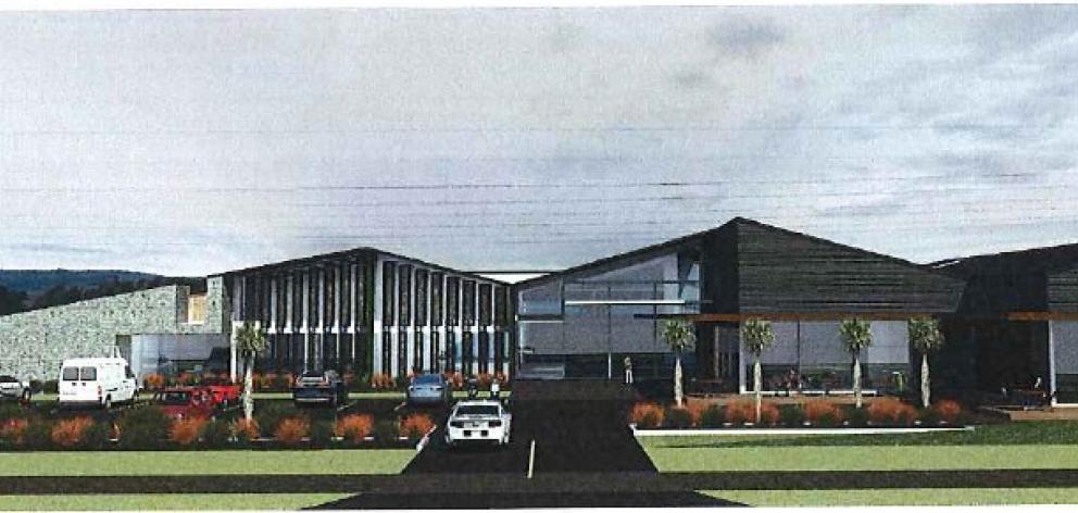An architect's impression shows the entrance of the proposed expansion at the Otago Polytechnic's...