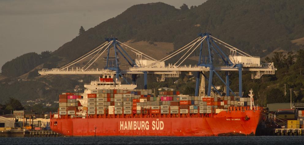 Noise booming from Maersk's Rio-class vessels, including the Rio Blanco (pictured), has generated a flurry of noise complaints from Ravensbourne to Harington Point. Photo: Gerard O'Brien 