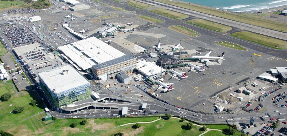An aerial photo of Wellington Airport in March. PHOTO: SHANE SAHEEM