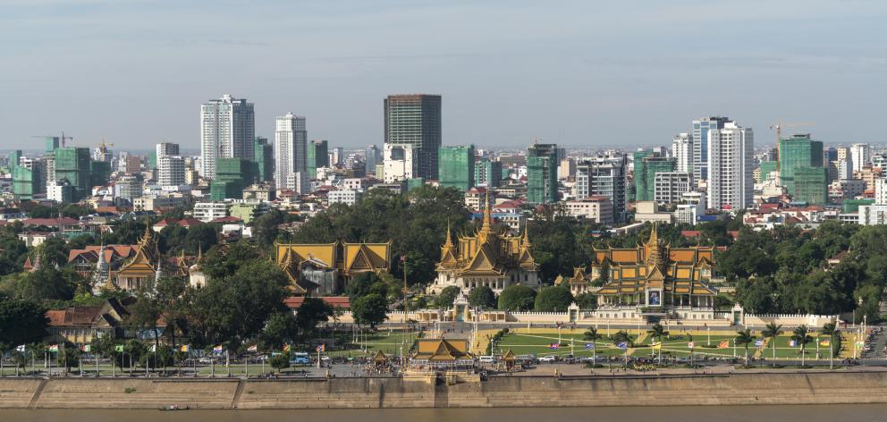 Phnom Penh, cityscape with Royal Palace. Photo: Getty Images