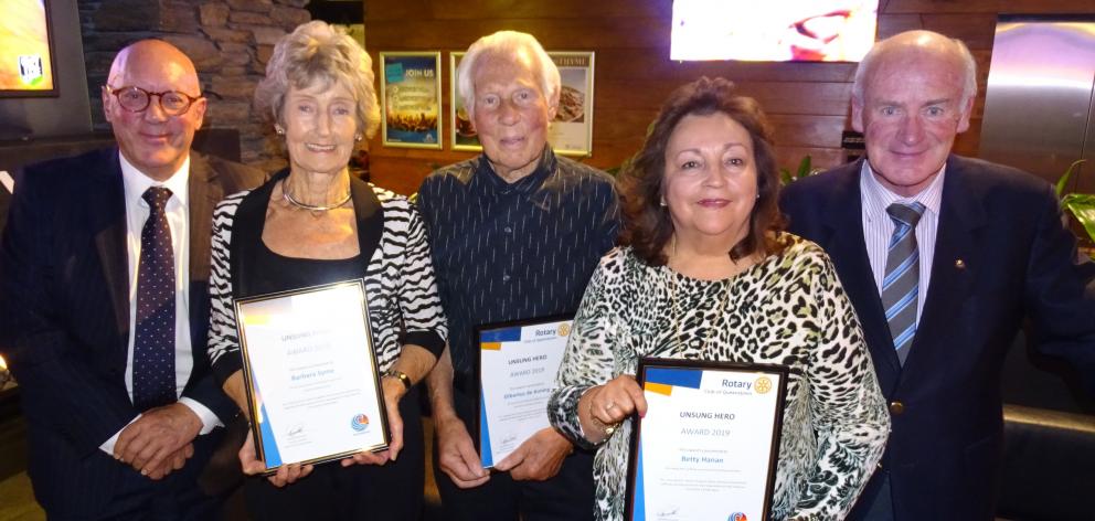 Queenstown Lakes Mayor Jim Boult (left) and Rotary Queenstown president Russell McGrouther (right...