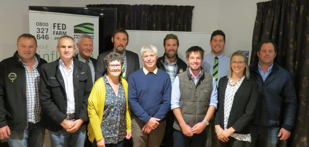Federated Farmers’ Otago held its annual meeting in Alexandra last week. The current executive team are (from left) Stephen Crawford, of Clydevale, Simon McAtamney, of Clydevale, Stephen Korteweg, of Kaitangata, re-elected president Simon Davies, of Toko 