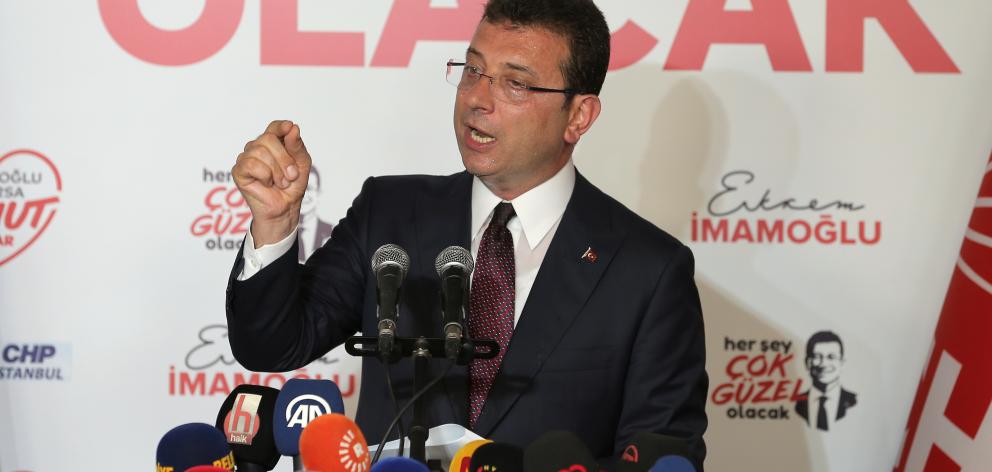 Ekrem Imamoglu, mayoral candidate of the secularist Republican People's Party (CHP), was leading with 54% of votes. Photo: Reuters