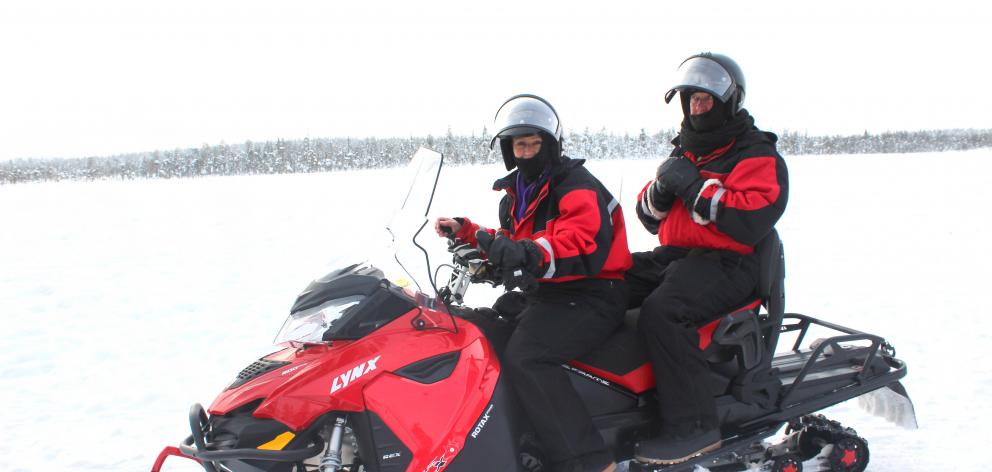 Eleanor Hughes waits to get the all clear to drive a snowmobile. PHOTOS: SUPPLIED

