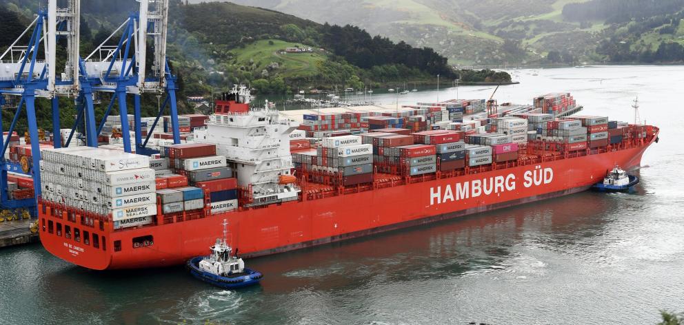 A Rio-class ship at Port Chalmers last year. PHOTO: ODT FILES