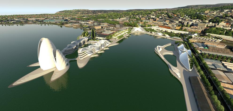 Architecture Van Brandenburg's proposal for development of the Steamer Basin area. Photo:...