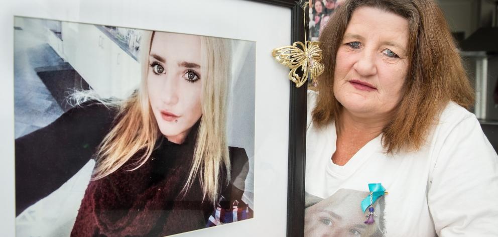 Angela O'Connor with a portrait of her daughter Alexia Noble, who was killed when the drunk...