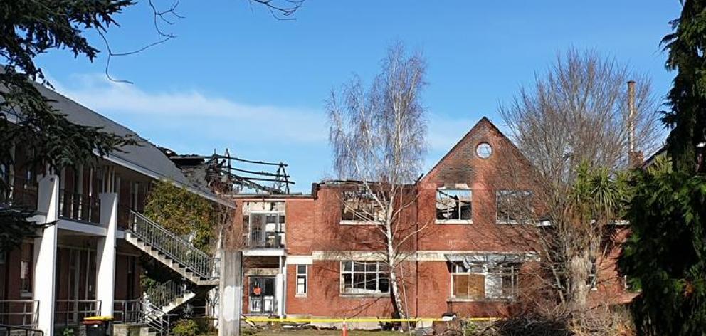 Antonio Hall after the fire. Photo: RNZ