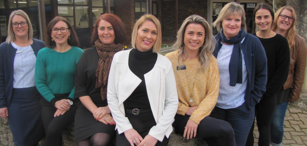 The newly formed Pinc Ladies group has attracted 130 members. Among them are (from left) Emmy Crannitch, Karleigh Dimond, Melissa Green, Keeley Anderson (founder), Krista Grant Sullivan, Dianne Bennett, Maggie McPhail and Shannon Thomson. PHOTO: PAM JONES