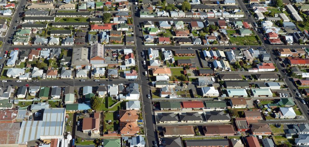 South Dunedin from above. PHOTO: ODT FILES 