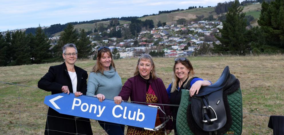 Saddleview Pony Club members celebrate their new grounds at Miller Park in Green Island (from left) secretary Sharleen Warren, treasurer Nicki Howie, president Louise Lawrence, and head coach Kathy Fuller. PHOTO: SHAWN MCAVINUE Saddleview Pony Club members celebrate their new grounds at Miller Park in Green Island (from left) secretary Sharleen Warren, treasurer Nicki Howie, president Louise Lawrence, and head coach Kathy Fuller. PHOTO: SHAWN MCAVINUE
