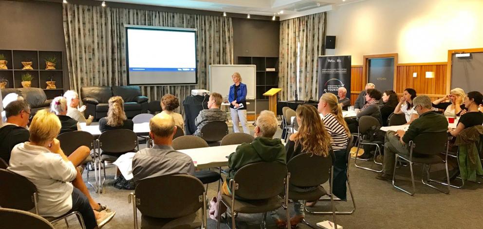 Tourist operators in Wanaka attending a TIA Tourism Sustainability Commitment seminar conducted...