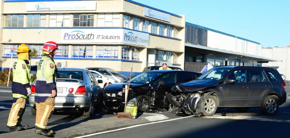 Police were called to the crash at the intersection between Timaru and Midland Sts at 4.10pm....