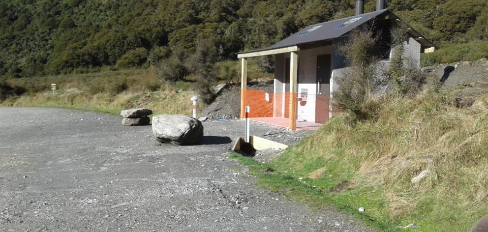 The new toilet block at Blue Pools will be of the same design as the recently completed toilets at Cameron Flat. Photo: DOC