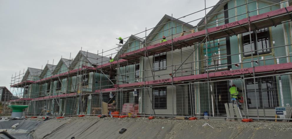 These 20 terrace houses are among the 211 KiwiBuild houses in Wanaka's Northlake subdivision that will be put on the open market. Photo: Mark Price