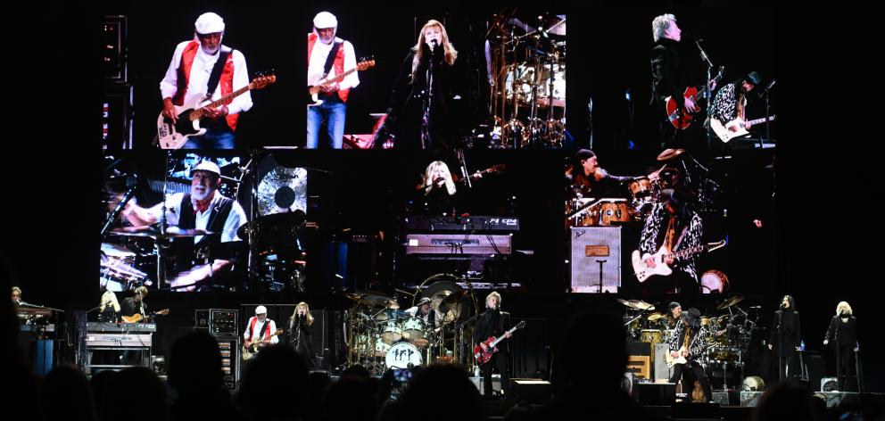 Fleetwood Mac entertains almost 30,000 fans at Forsyth Barr Stadium in Dunedin on Saturday night. Photo: Linda Robertson