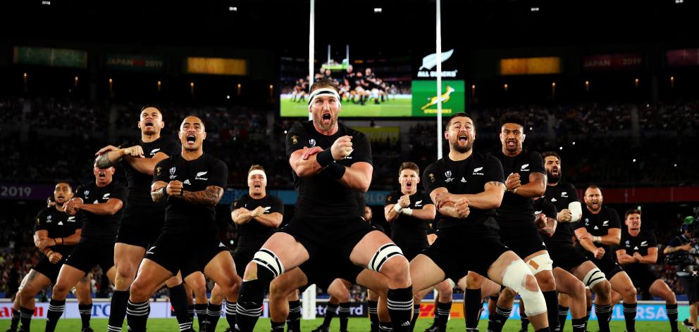 All Blacks captain Kieran Read led a revamped version of kappa o pango. Photo: Getty Images 