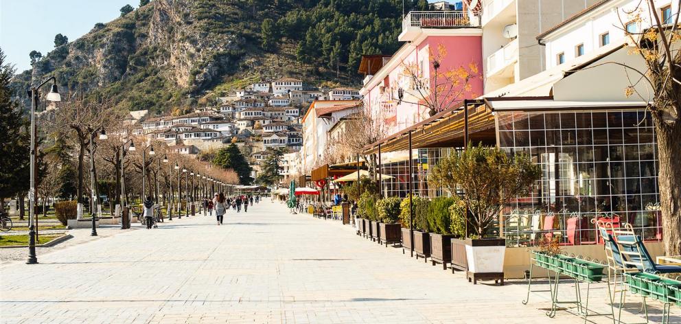 The historical town of Berat in Albania.