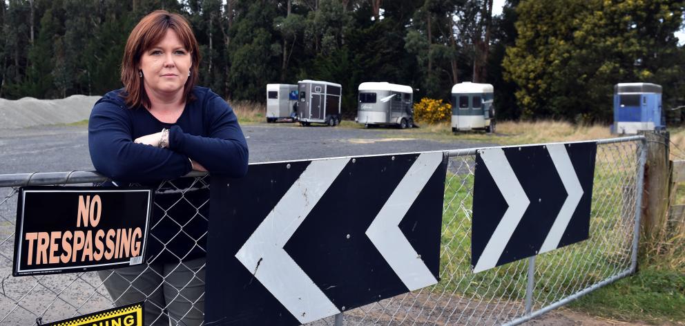 Dunedin Branch Pony Club president Leah Wilson at the club's premises in Halfway Bush, Dunedin, where someone has been stealing horse float parts. Photos: Peter McIntosh