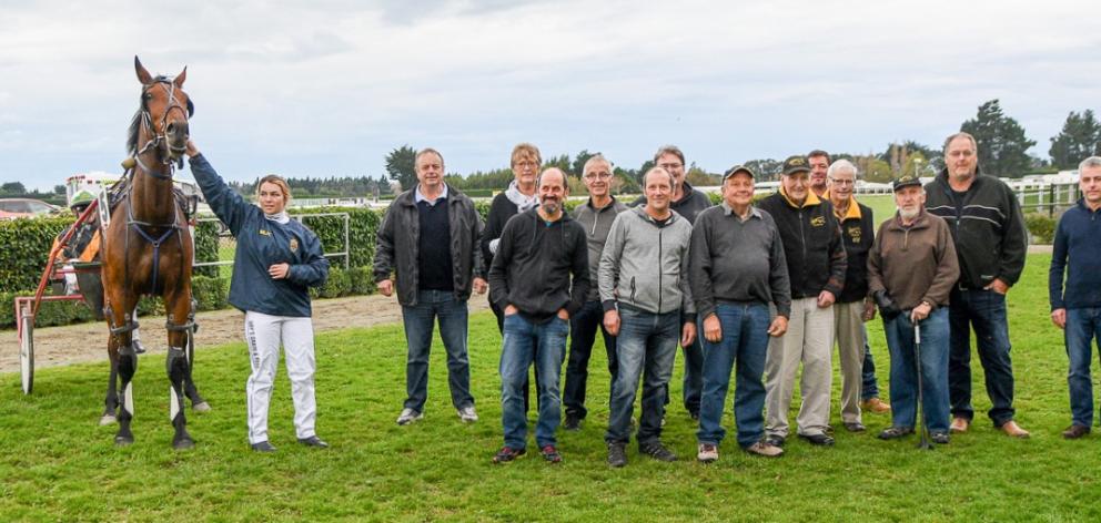Members of the Setarip Syndicate, who will celebrate 50 years together at Ascot Park tomorrow...