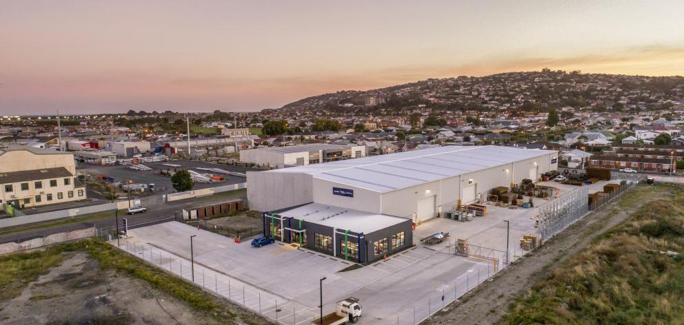 The 4170sqm Neville St industrial building in Carisbrook, Dunedin, tenanted by Fletcher Easysteel, part of the FortHill portfolio. Photo: Supplied