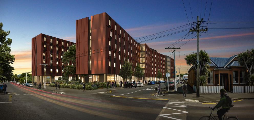 An artist's impression of the new hall of residence which will replace Te Rangi Hiroa. Photo: Supplied